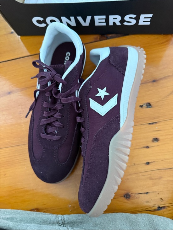 Converse Shoes - Converse Burgundy Low-Top Sneakers with White Star Chevron
